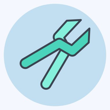 Icon çinko makas. Tamir Aletleri sembolüyle ilgili. renk arkadaşı stili. dizayn edilebilir