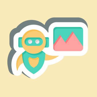 Yapıştırma Yapay Zeka Görüntüsü. Yapay Zeka sembolüyle ilgili