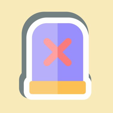 Çıkartma alarmı. Ünlem sembolüyle ilgili. dizayn edilebilir