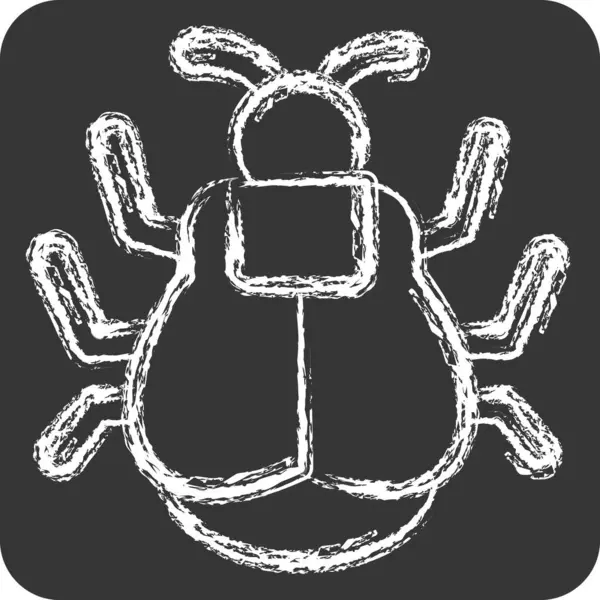 Simge Kenesi. Böceklerin sembolü. Tebeşir stili. dizayn edilebilir