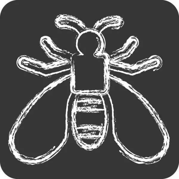 İkon Yaban Arısı. Böceklerin sembolü. Tebeşir stili. dizayn edilebilir