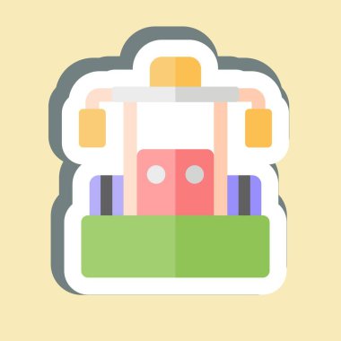 Etiket Buldozer. Araç sembolüyle ilgili. düzenlenebilir