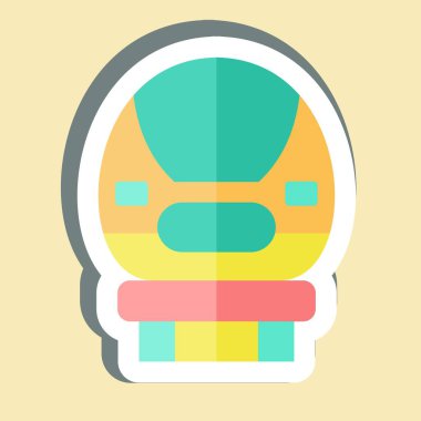 Çıkartma Mermi Treni. Araç sembolüyle ilgili. düzenlenebilir