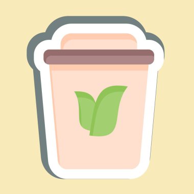 Çıkartma Karbon Yakalama. Dünya 'yı Kurtarma sembolüyle ilgili. düzenlenebilir