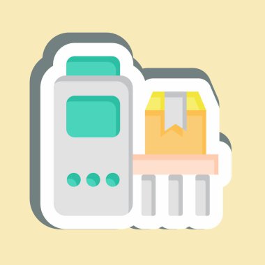 Etiket taşıyıcısı. Endüstri sembolüyle ilgili. dizayn edilebilir