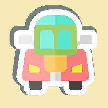 Etiket Coupe. Araç sembolüyle ilgili. düzenlenebilir