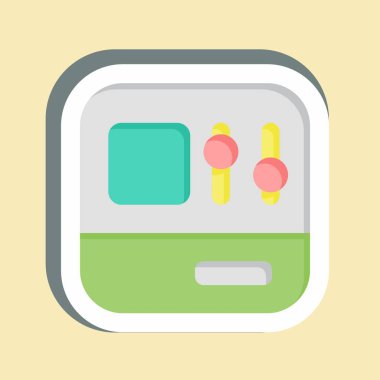 Etiket Kontrol Paneli. Endüstri sembolüyle ilgili. dizayn edilebilir