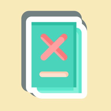 Çıkartma Belgesi. Ünlem sembolüyle ilgili. dizayn edilebilir