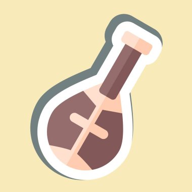 Çıkartmalı Dombra. Kazakistan sembolüyle ilgili. dizayn edilebilir