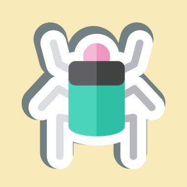 Etiketli Mısır Yengeci. Böceklerin sembolü. dizayn edilebilir