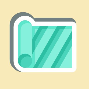 Etiketli kumaş rulosu. Kumaş sembolüyle ilgili. dizayn edilebilir