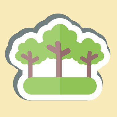 Çıkartma Ormanı. Dünya 'yı Kurtarma sembolüyle ilgili. düzenlenebilir