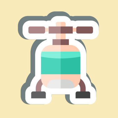 Çıkartma helikopteri. Araç sembolüyle ilgili. düzenlenebilir