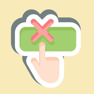 Çıkartma İmdat. Ünlem sembolüyle ilgili. dizayn edilebilir