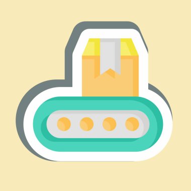 Etiketli Endüstriyel Robot. Endüstri sembolüyle ilgili. dizayn edilebilir