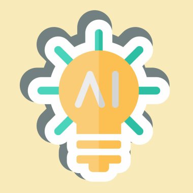 Çıkartma İnovasyonu. Yapay Zeka sembolüyle ilgili