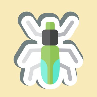 Japon Böceği etiketi. Böceklerin sembolü. dizayn edilebilir