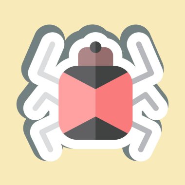 Çıkartmalı Bayan Kuş. Böceklerin sembolü. dizayn edilebilir