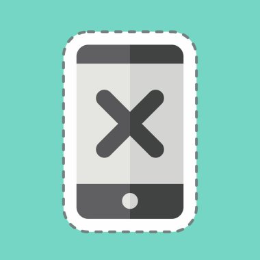 Çıkartma çizgisi Uygulamayı kesti. Ünlem sembolüyle ilgili. dizayn edilebilir