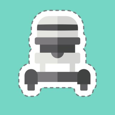 Etiket çizgisi Bebek Arabası 'nı kesti. Araç sembolüyle ilgili. düzenlenebilir