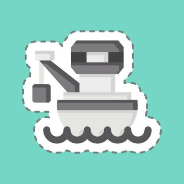 Çıkartma çizgisi mavnayı kesti. Araç sembolüyle ilgili. düzenlenebilir