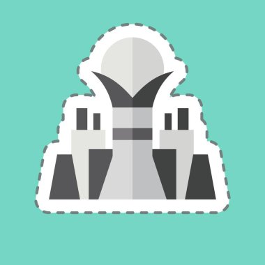 Etiket hattı Bayterek Kulesi 'ni kesti. Kazakistan sembolüyle ilgili. dizayn edilebilir