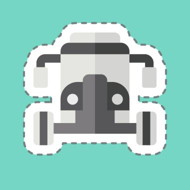 Çıkartma çizgisi Buggy 'i kesti. Araç sembolüyle ilgili. düzenlenebilir