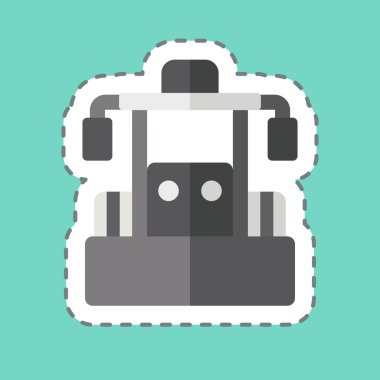 Çıkartma çizgisi Buldozer 'i kesti. Araç sembolüyle ilgili. düzenlenebilir