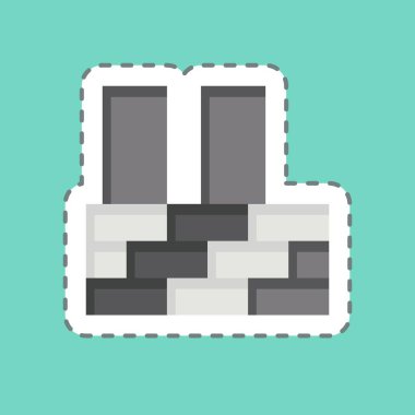 Çıkartma hattı bina inşaatını kesti. İnşaat Mühendisliği sembolüyle ilgili.