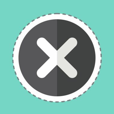 Çıkartma çizgisi Coin 'i kesti. Ünlem sembolüyle ilgili. dizayn edilebilir