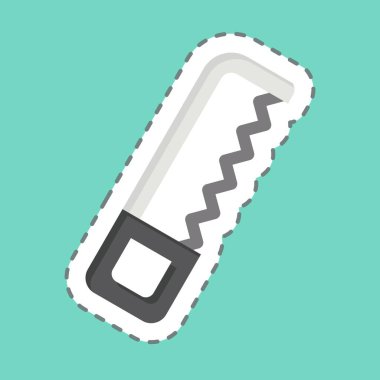 Çıkartma çizgisi Coping Testere 'yi kesti. Tamir Aletleri sembolüyle ilgili. dizayn edilebilir