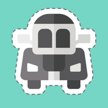 Etiket Coupe 'yi kesti. Araç sembolüyle ilgili. düzenlenebilir