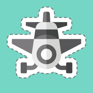 Çıkartma çizgisi Ekin Tozu 'nu kesti. Araç sembolüyle ilgili. düzenlenebilir