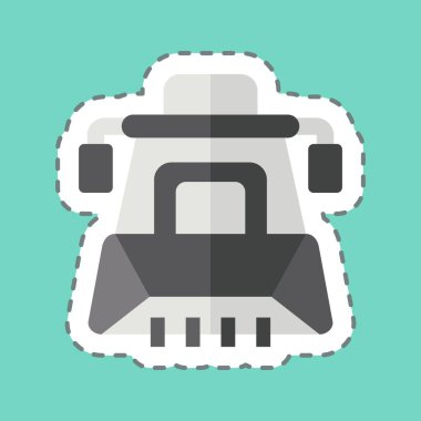 Etiket hattı Earth Mover 'ı kesti. Araç sembolüyle ilgili. düzenlenebilir