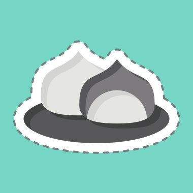 Çıkartma hattı Gıda Halkı 'nı kesti. Kazakistan sembolüyle ilgili. dizayn edilebilir