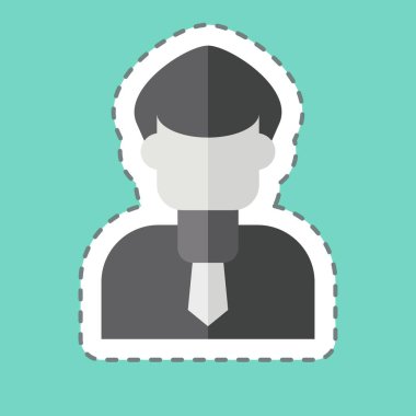 Çıkartma çizgisi kesilmiş müfettiş. Denetim sembolüyle ilgili. dizayn edilebilir