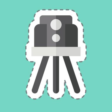 Çıkartma hattı arazi taramasını kesti. İnşaat Mühendisliği sembolüyle ilgili. düzenlenebilir