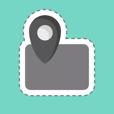 Çıkartma çizgisi haritayı kesti. İnşaat Mühendisliği sembolüyle ilgili. dizayn edilebilir