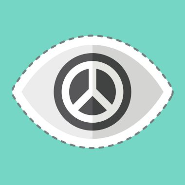 Çıkartma hattı görüşü kesti. Dünya Barışı sembolüyle ilgili. dizayn edilebilir