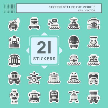 Çıkartma çizgisi kesilmiş. Araç ayarlandı. Ulaşım sembolüyle ilgili. düzenlenebilir