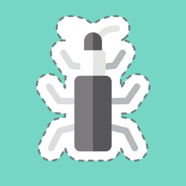 Çıkartma çizgisi Kar Böceği 'ni kesti. Böceklerin sembolü. dizayn edilebilir