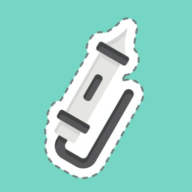 Çıkartma hattı Test Işığını kesti. Tamir Aletleri sembolüyle ilgili. dizayn edilebilir