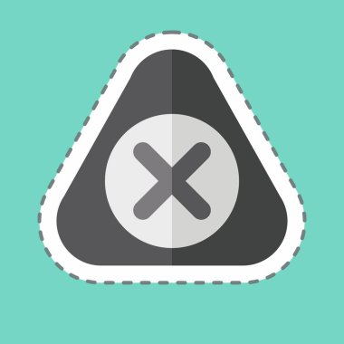 Çıkartma çizgisi Uyarı 'yı kesti. Ünlem sembolüyle ilgili. dizayn edilebilir