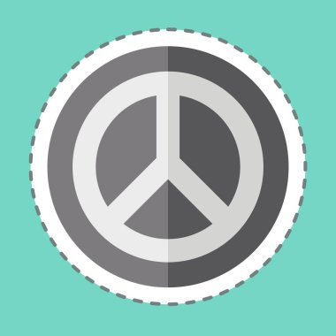 Çıkartma hattı Dünya Barış Logosu 'nu kesti. Dünya Barışı sembolüyle ilgili. dizayn edilebilir