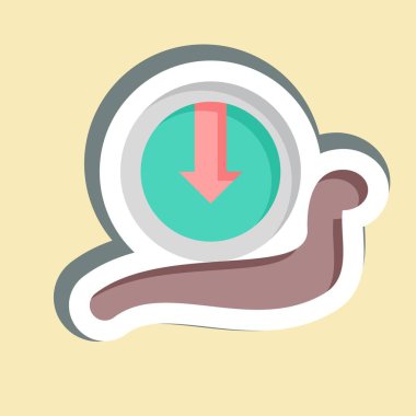 Etiket Düşük Hız. Dünya 'yı Kurtarma sembolüyle ilgili. düzenlenebilir