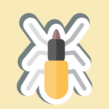 Etiket kötü amaçlı yazılım. Böceklerin sembolü. dizayn edilebilir