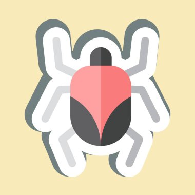 Çıkartmalı Mite. Böceklerin sembolü. dizayn edilebilir 1