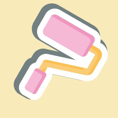 Çıkartmalı Boya Pateni. Tamir Aletleri sembolüyle ilgili. dizayn edilebilir