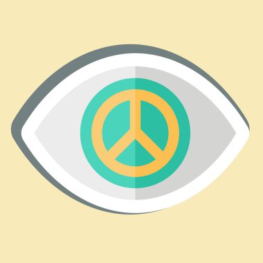 Çıkartma Huzuru. Dünya Barışı sembolüyle ilgili. dizayn edilebilir