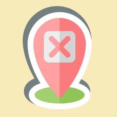 Çıkartma Noktası. Ünlem sembolüyle ilgili. dizayn edilebilir